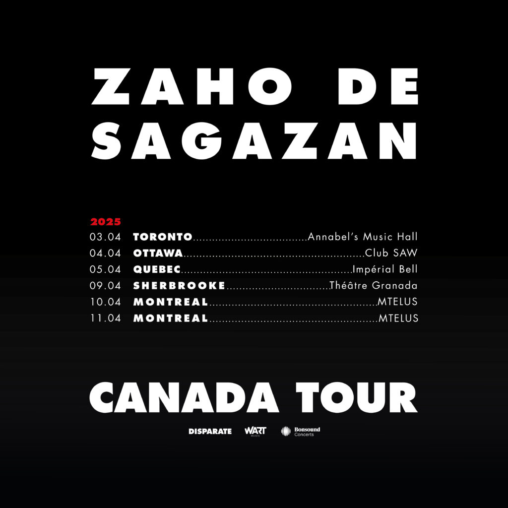 Zaho de Sagazan canada tour